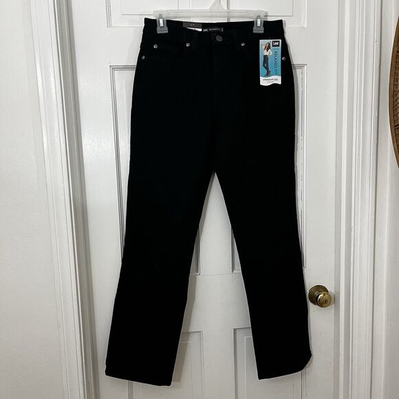 NEW w/TAGS Lee Women's Relaxed Fit Straight Leg Stretch Jeans - Black - Size 6S - Picture 2 of 5